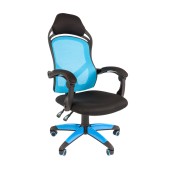 Игровое кресло GAME 12 черный/голубой