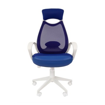Кресло для руководителя 840 WHITE-BLUE-1