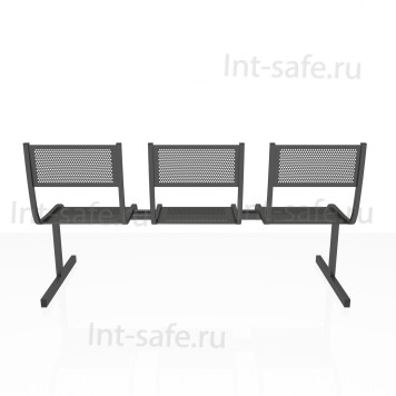 Секция из 3-х стульев СП33Н10 черная-2